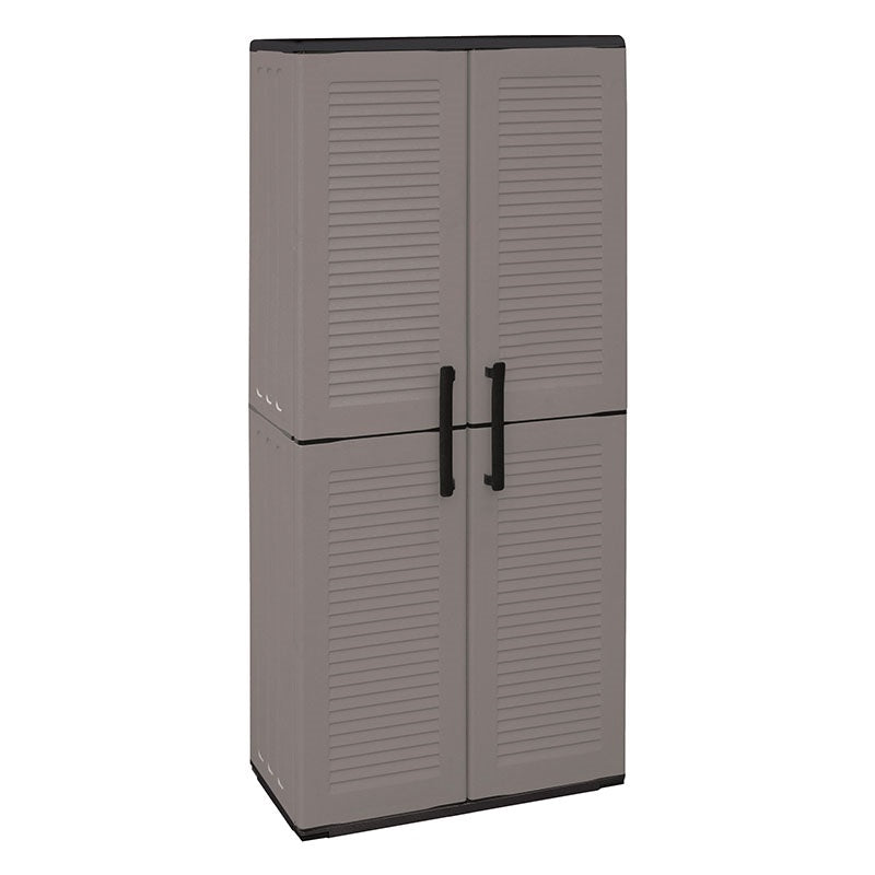 PLASTIC WARDROBE ITALY TWO-DOOR 3 SHELVES 68x37x163
