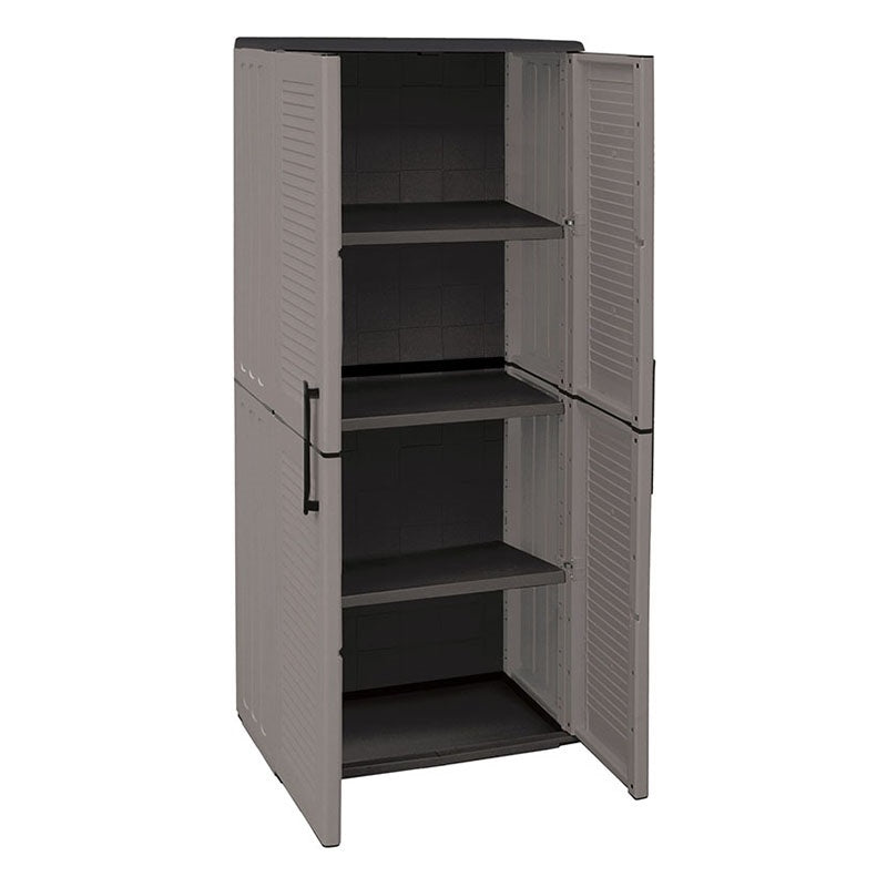 PLASTIC WARDROBE ITALY TWO-DOOR 3 SHELVES 68x37x163