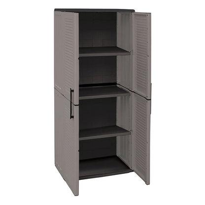 PLASTIC WARDROBE ITALY TWO-DOOR 3 SHELVES 68x37x163