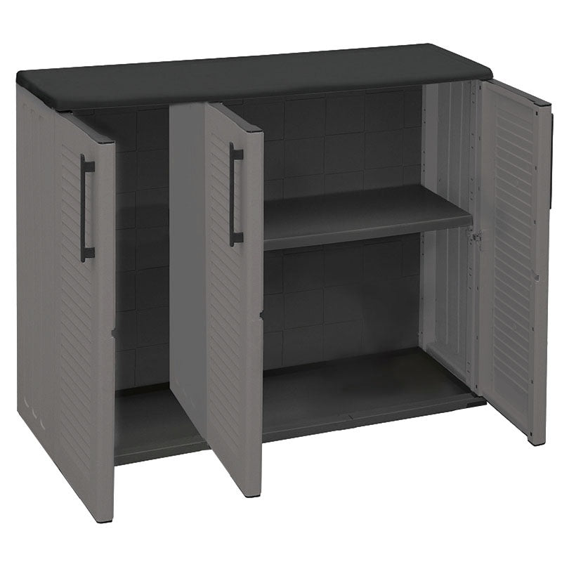 PLASTIC WARDROBE ITALY THREE-DOOR 1 SHELF 102x37x84