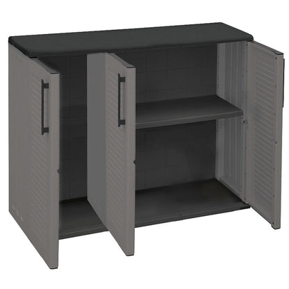 PLASTIC WARDROBE ITALY THREE-DOOR 1 SHELF 102x37x84