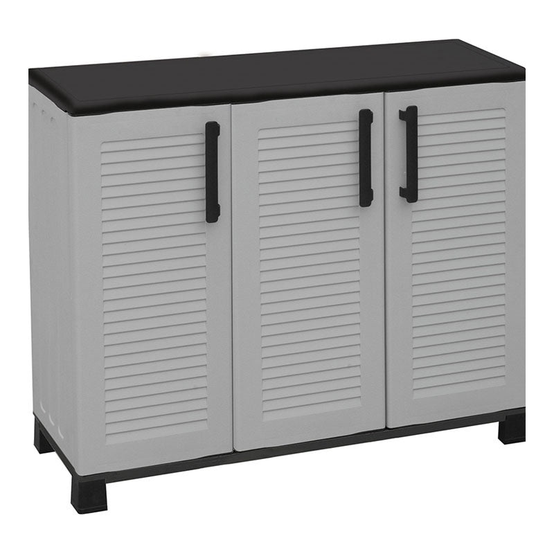PLASTIC WARDROBE ITALY THREE-DOOR 1 SHELF 102x37x90