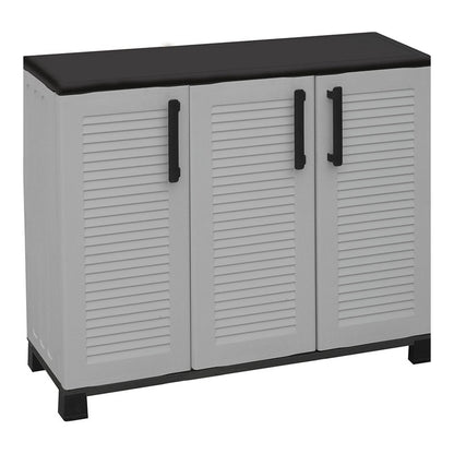 PLASTIC WARDROBE ITALY THREE-DOOR 1 SHELF 102x37x90