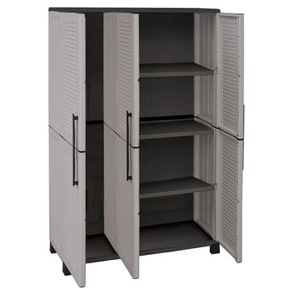 ITALIAN PLASTIC WARDROBE 3 DOORS 3 SHELVES 102x37x169