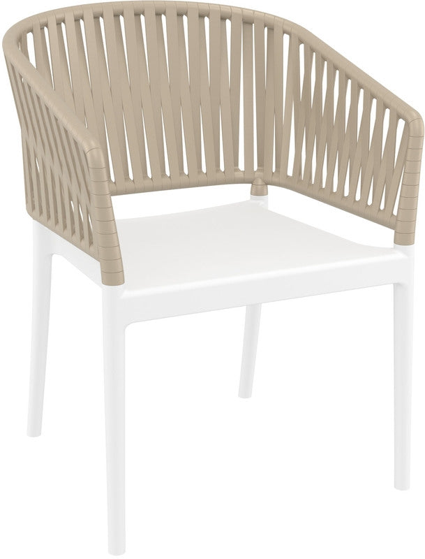 PORTOFINO WHITE/TAUPE ΠΟΛΥΘΡΟΝΑ ΠΟΛ/ΝΙΟΥ 58x58x80