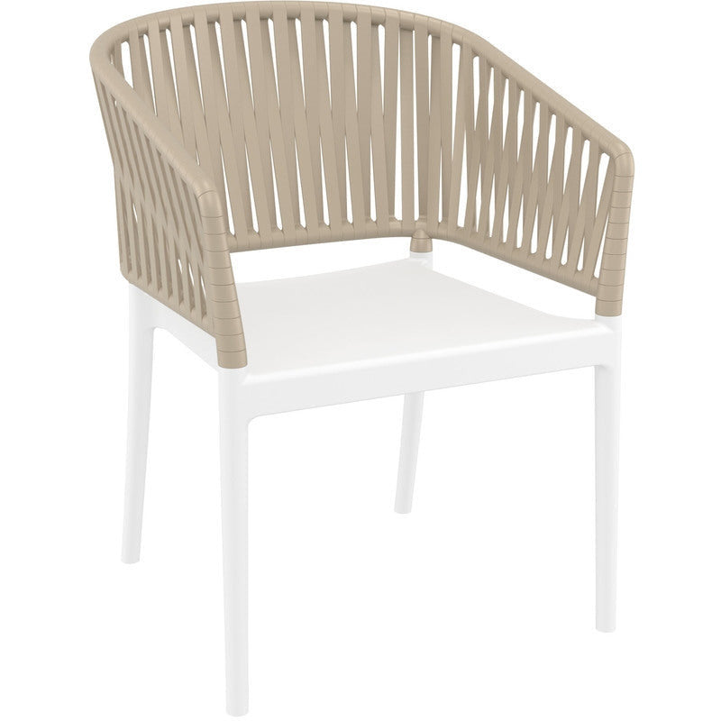PORTOFINO WHITE/TAUPE ΠΟΛΥΘΡΟΝΑ ΠΟΛ/ΝΙΟΥ 58x58x80