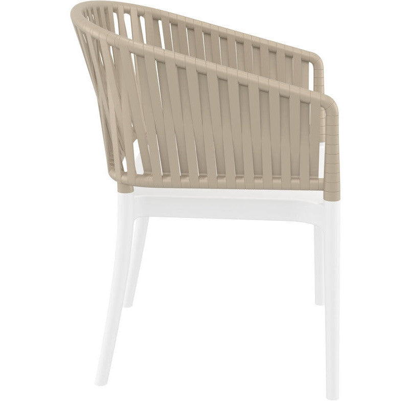 PORTOFINO WHITE/TAUPE ΠΟΛΥΘΡΟΝΑ ΠΟΛ/ΝΙΟΥ 58x58x80