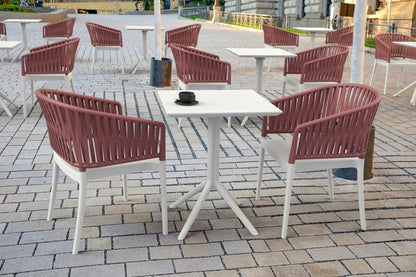 PORTOFINO WHITE/MARSALA ΠΟΛΥΘΡΟΝΑ ΠΟΛ/ΝΙΟΥ 58x58x80
