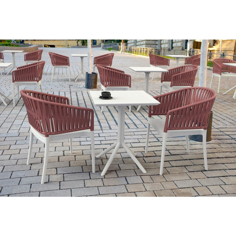 PORTOFINO WHITE/MARSALA ΠΟΛΥΘΡΟΝΑ ΠΟΛ/ΝΙΟΥ 58x58x80
