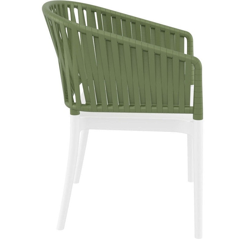 PORTOFINO WHITE/OLIVE GREEN ΠΟΛΥΘΡΟΝΑ ΠΟΛ/ΝΙΟΥ 58x58x80