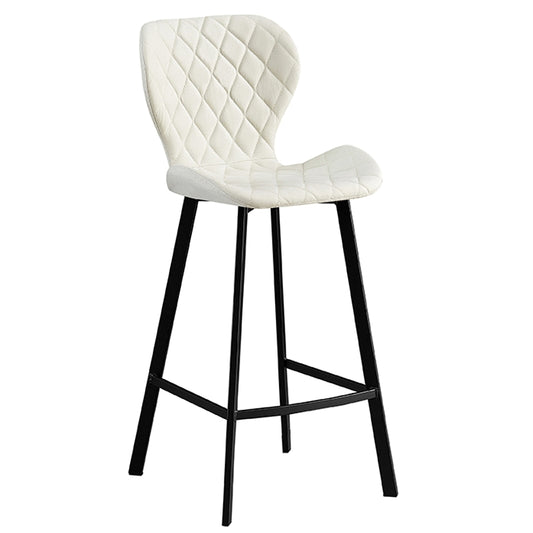 Σκαμπό Μπαρ 2 Τμχ Martin Off White Ύφασμα 45x49x73-106