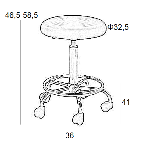 Σκαμπό Μπαρ 2 Τμχ Bar70 Λευκό PU 36x41x58.5