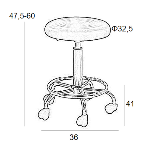 Σκαμπό Μπαρ 2 Τμχ Bar70 Μαύρο PU 36x41x60