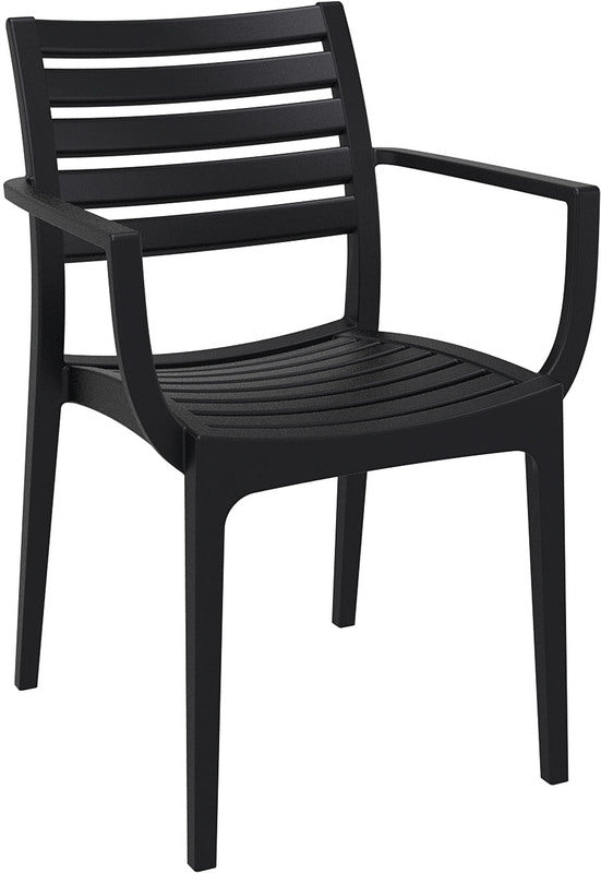 ARTEMIS BLACK POLYESTER ARMCHAIR 58x58x83.5