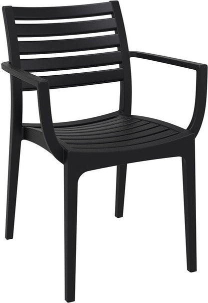 ARTEMIS BLACK POLYESTER ARMCHAIR 58x58x83.5