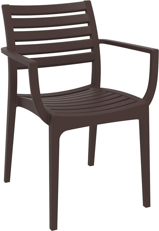 ARTEMIS BROWN FABRIC ARMCHAIR 58x58x83.5