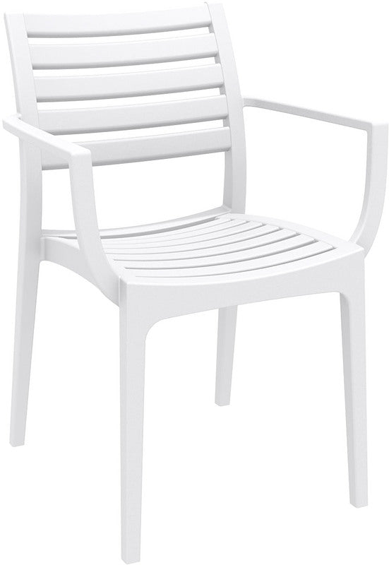 ARTEMIS WHITE POLYURETHANE ARMCHAIR 58x58x83.5