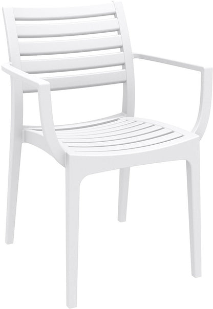ARTEMIS WHITE POLYURETHANE ARMCHAIR 58x58x83.5