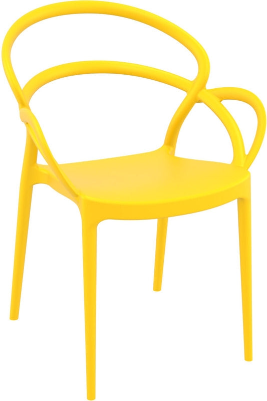 MILA YELLOW FABRIC ARMCHAIR 57x56x82