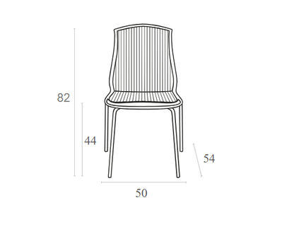 ALLEGRA AMBER TRANSP. CHAIR 50x54x82