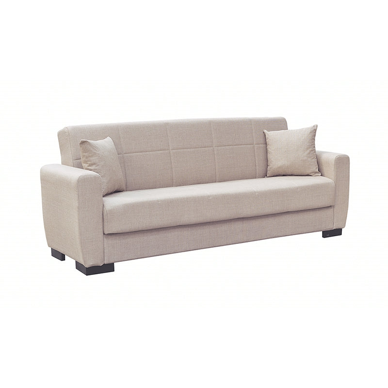 ANIMA LIGHT BROWN ΥΦΑΣΜΑ 3ΘΕΣΙΟΣ ΚΑΝΑΠΕΣ/ΚΡΕΒΑΤΙ ΜΕ ΑΠΟΘ.ΧΩΡΟ 210X80X75εκ.