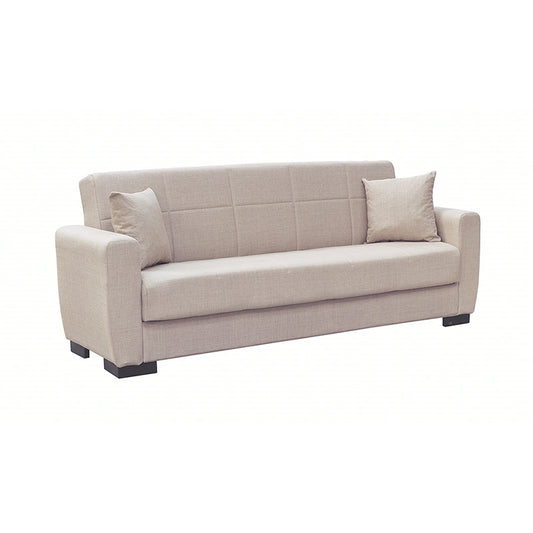 ANIMA LIGHT BROWN ΥΦΑΣΜΑ 3ΘΕΣΙΟΣ ΚΑΝΑΠΕΣ/ΚΡΕΒΑΤΙ ΜΕ ΑΠΟΘ.ΧΩΡΟ 210X80X75εκ.