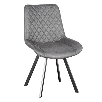 ALESIA S GREY ΥΦΑΣΜΑ ΚΑΡΕΚΛΑ ΜΕΤΑΛΛΙΚΗ 53X61X86εκ.