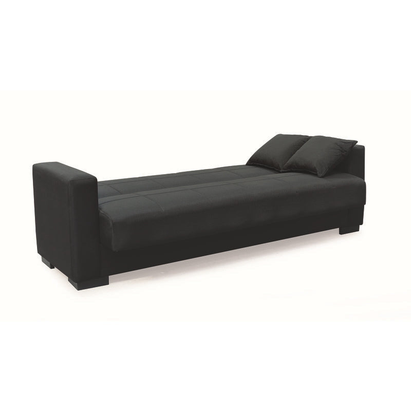 ROVER BLACK ΥΦΑΣΜΑ 3ΘΕΣΙΟΣ ΚΑΝΑΠΕΣ/ΚΡΕΒΑΤΙ ΜΕ ΑΠΟΘ. ΧΩΡΟ 210x80x75