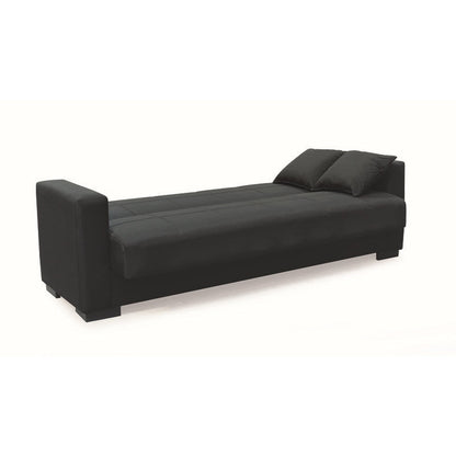 ROVER BLACK ΥΦΑΣΜΑ 3ΘΕΣΙΟΣ ΚΑΝΑΠΕΣ/ΚΡΕΒΑΤΙ ΜΕ ΑΠΟΘ. ΧΩΡΟ 210x80x75