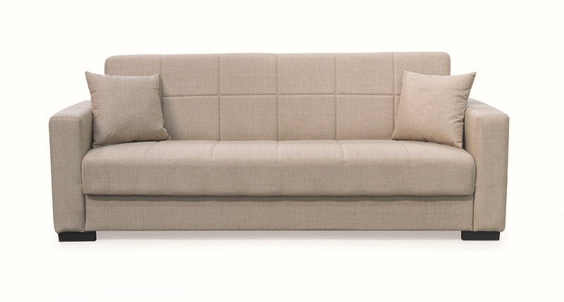 ROVER LIGHT BROWN ΥΦΑΣΜΑ 3ΘΕΣΙΟΣ ΚΑΝΑΠΕΣ/ΚΡΕΒΑΤΙ ΜΕ ΑΠΟΘ. ΧΩΡΟ 210x80x75