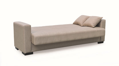 ROVER LIGHT BROWN ΥΦΑΣΜΑ 3ΘΕΣΙΟΣ ΚΑΝΑΠΕΣ/ΚΡΕΒΑΤΙ ΜΕ ΑΠΟΘ. ΧΩΡΟ 210x80x75