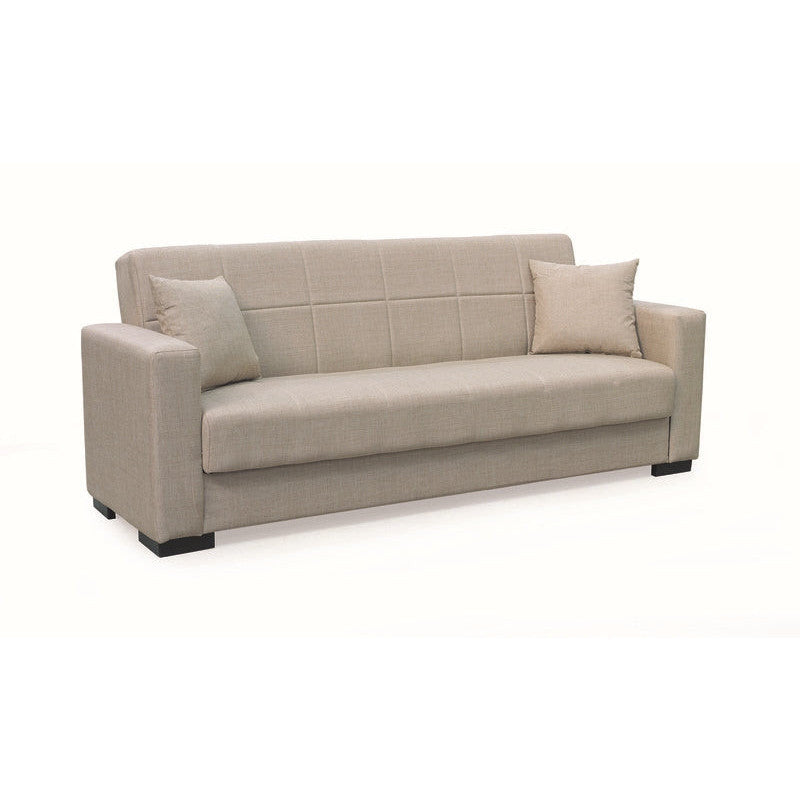 ROVER LIGHT BROWN ΥΦΑΣΜΑ 3ΘΕΣΙΟΣ ΚΑΝΑΠΕΣ/ΚΡΕΒΑΤΙ ΜΕ ΑΠΟΘ. ΧΩΡΟ 210x80x75