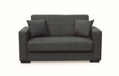 ROVER DARK GREY FABRIC 2-SEATER SOFA/BED WITH STORAGE 150x80x75