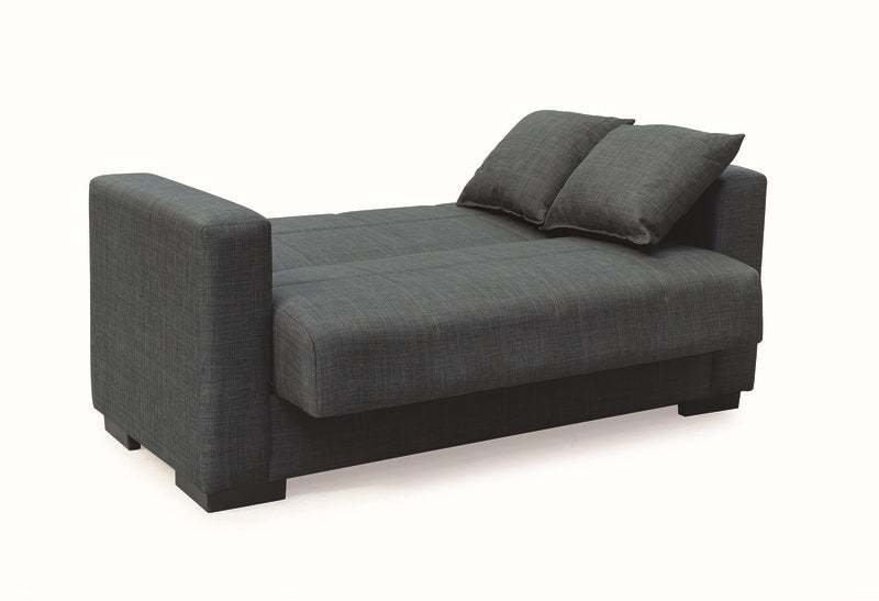 ROVER DARK GREY FABRIC 2-SEATER SOFA/BED WITH STORAGE 150x80x75