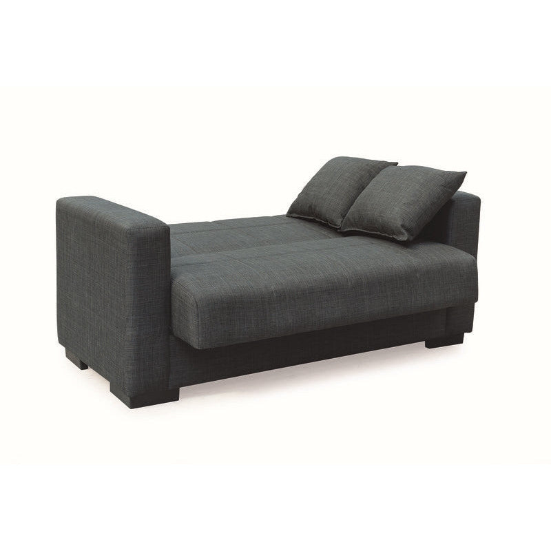 ROVER DARK GREY ΥΦΑΣΜΑ 2ΘΕΣΙΟΣ ΚΑΝΑΠΕΣ/ΚΡΕΒΑΤΙ ΜΕ ΑΠΟΘ. ΧΩΡΟ 150x80x75