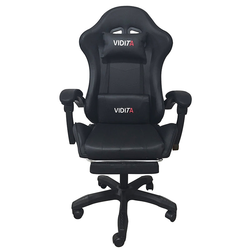 A6060 ΜΑΥΡΟ ΠΟΛΥΘΡΟΝΑ GAMING/ΜΕ ΥΠΟΠΟΔΙΟ 64X62X113-121εκ.