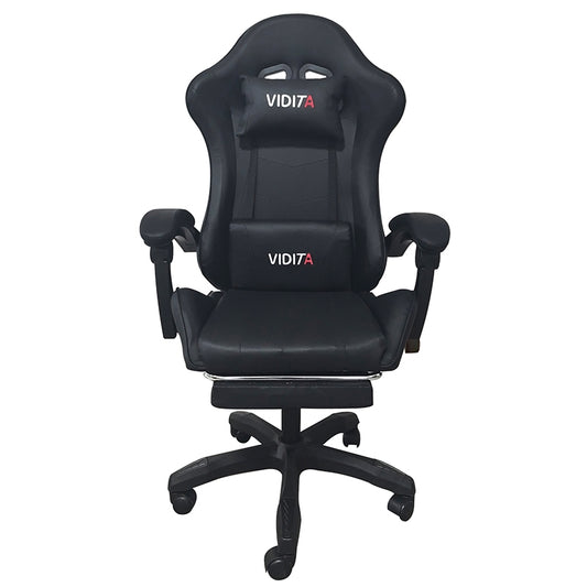 A6060 ΜΑΥΡΟ ΠΟΛΥΘΡΟΝΑ GAMING/ΜΕ ΥΠΟΠΟΔΙΟ 64X62X113-121εκ.