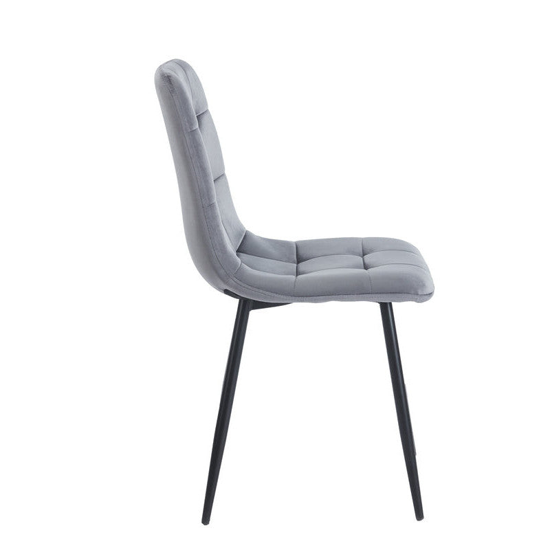 OSCAR GREY VELVET ΥΦΑΣΜΑ ΚΑΡΕΚΛΑ ΜΕΤΑΛΛΙΚΗ 43x51x90