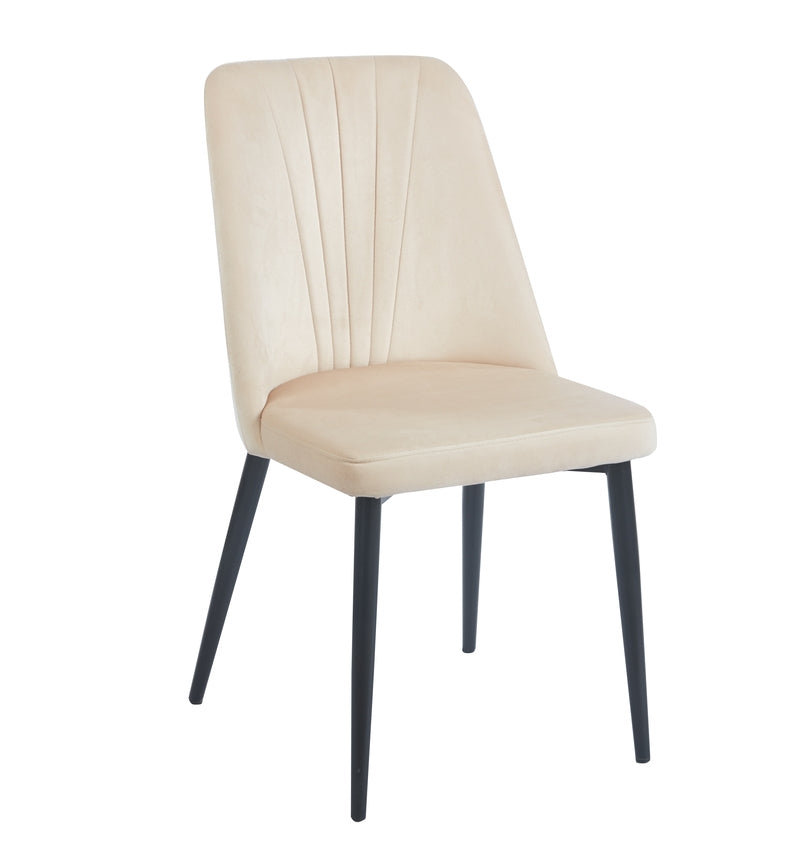 OLIVIA BEIGE VELVET ΥΦΑΣΜΑ ΚΑΡΕΚΛΑ ΜΕΤΑΛΛΙΚΗ 46(59)x58x85