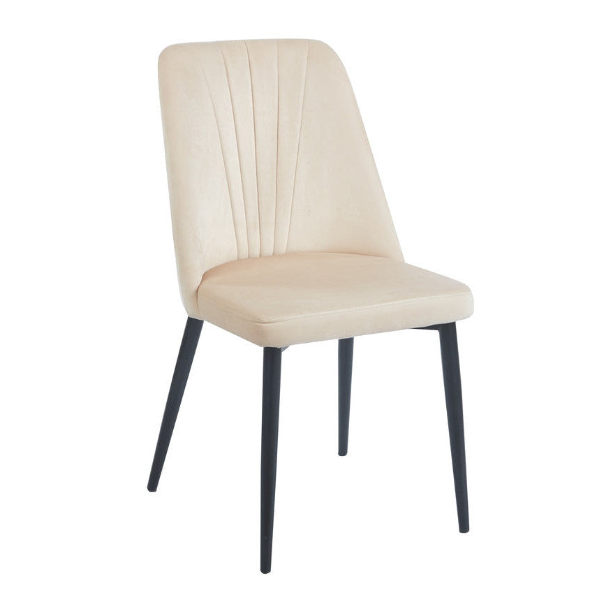 OLIVIA BEIGE VELVET ΥΦΑΣΜΑ ΚΑΡΕΚΛΑ ΜΕΤΑΛΛΙΚΗ 46(59)x58x85