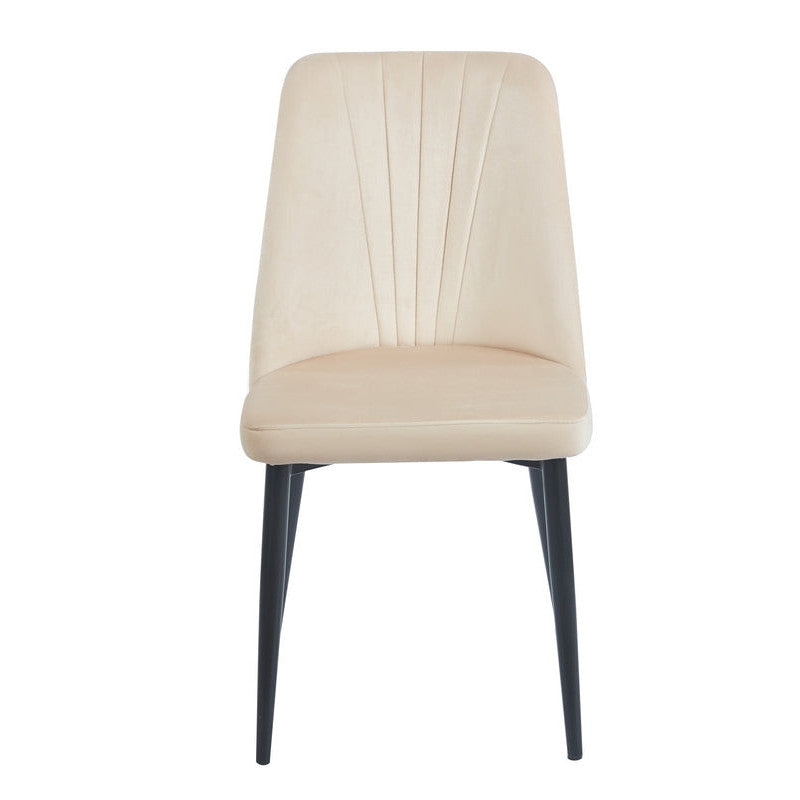 OLIVIA BEIGE VELVET ΥΦΑΣΜΑ ΚΑΡΕΚΛΑ ΜΕΤΑΛΛΙΚΗ 46(59)x58x85