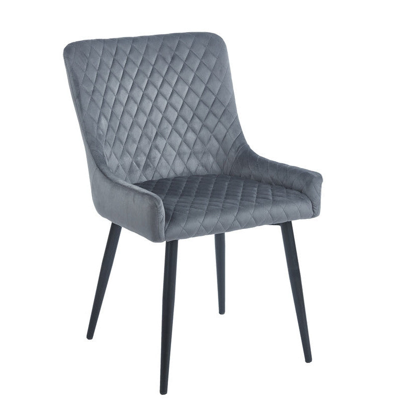 VANESA GREY VELVET ΥΦΑΣΜΑ ΚΑΡΕΚΛΑ ΜΕΤΑΛΛΙΚΗ 46x62x86