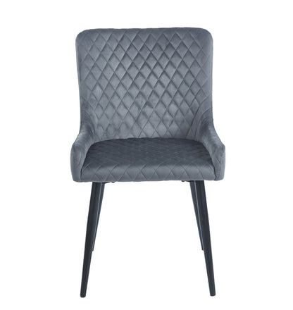 VANESA GREY VELVET ΥΦΑΣΜΑ ΚΑΡΕΚΛΑ ΜΕΤΑΛΛΙΚΗ 46x62x86
