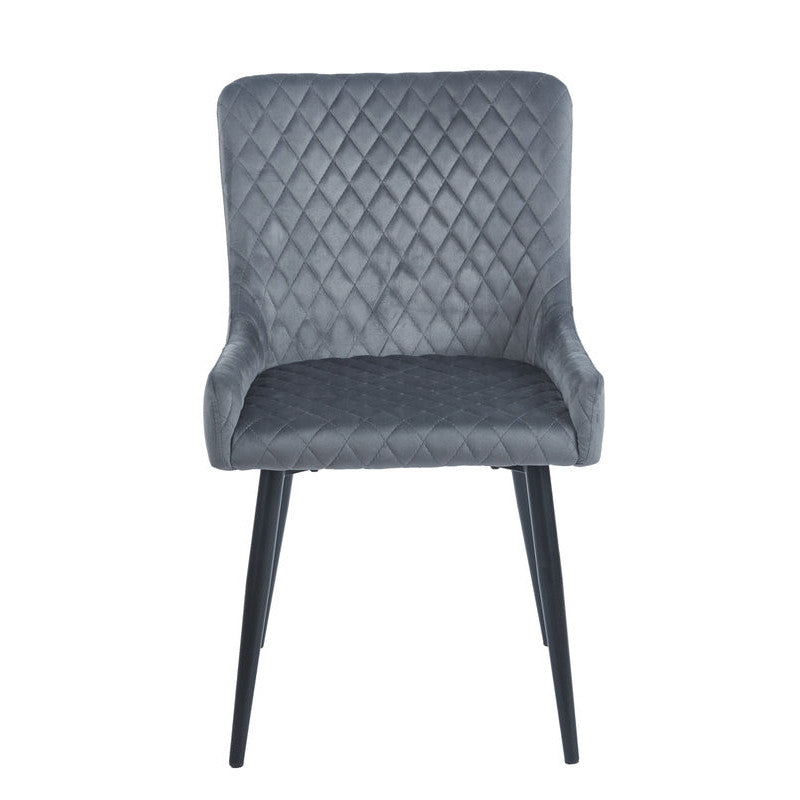 VANESA GREY VELVET ΥΦΑΣΜΑ ΚΑΡΕΚΛΑ ΜΕΤΑΛΛΙΚΗ 46x62x86