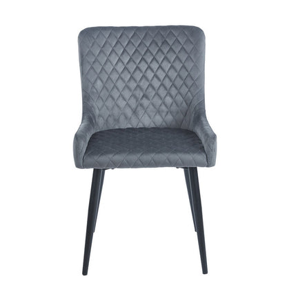 VANESA GREY VELVET ΥΦΑΣΜΑ ΚΑΡΕΚΛΑ ΜΕΤΑΛΛΙΚΗ 46x62x86