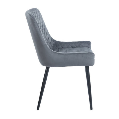 VANESA GREY VELVET ΥΦΑΣΜΑ ΚΑΡΕΚΛΑ ΜΕΤΑΛΛΙΚΗ 46x62x86