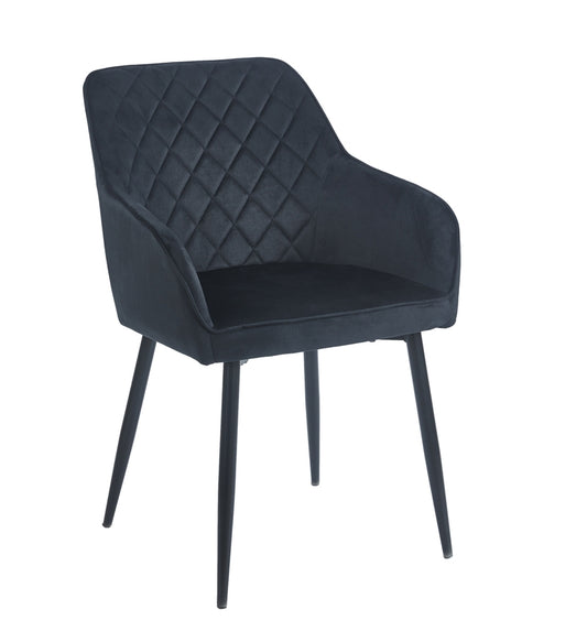 SIENA BLACK VELVET ΥΦΑΣΜΑ ΠΟΛΥΘΡΟΝΑ ΜΕΤΑΛΛΙΚΗ 54x58x82