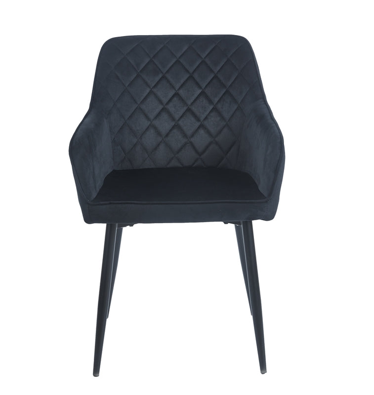 SIENA BLACK VELVET ΥΦΑΣΜΑ ΠΟΛΥΘΡΟΝΑ ΜΕΤΑΛΛΙΚΗ 54x58x82