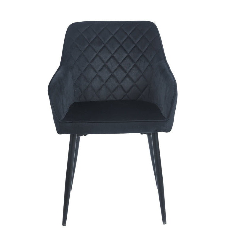 SIENA BLACK VELVET ΥΦΑΣΜΑ ΠΟΛΥΘΡΟΝΑ ΜΕΤΑΛΛΙΚΗ 54x58x82