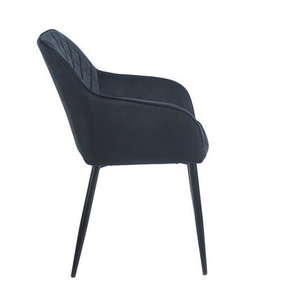 SIENA BLACK VELVET ΥΦΑΣΜΑ ΠΟΛΥΘΡΟΝΑ ΜΕΤΑΛΛΙΚΗ 54x58x82
